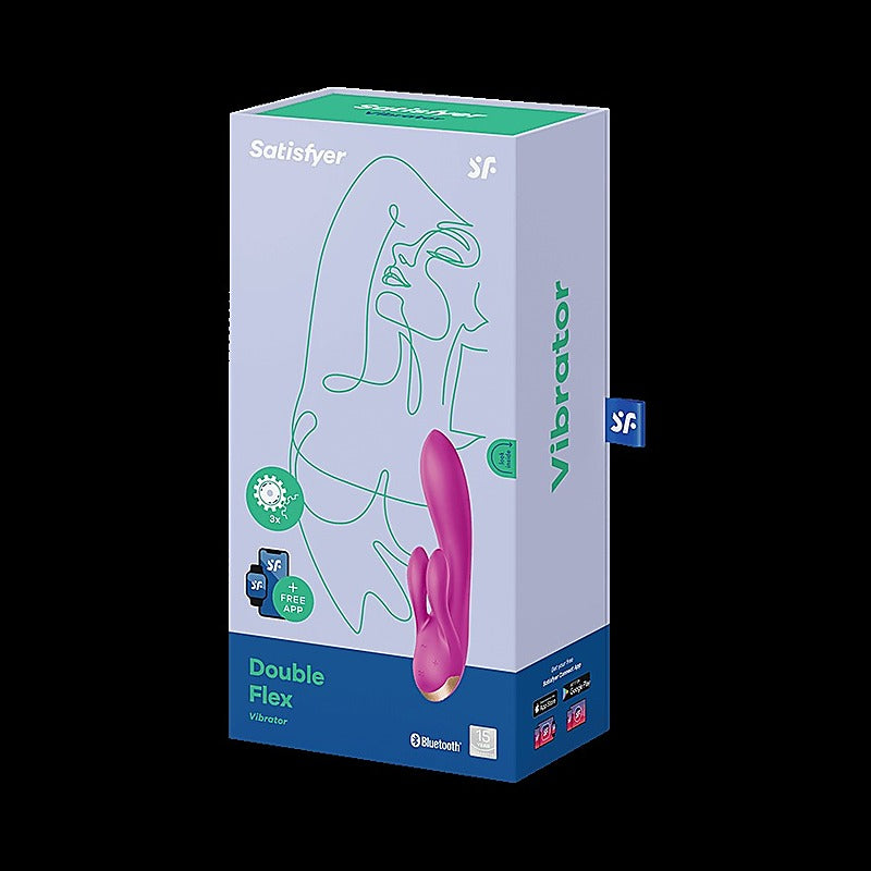 Double Flex App Controlled Rabbit Vibrator by Satisfyer - Clit Ticklers and Pulsators