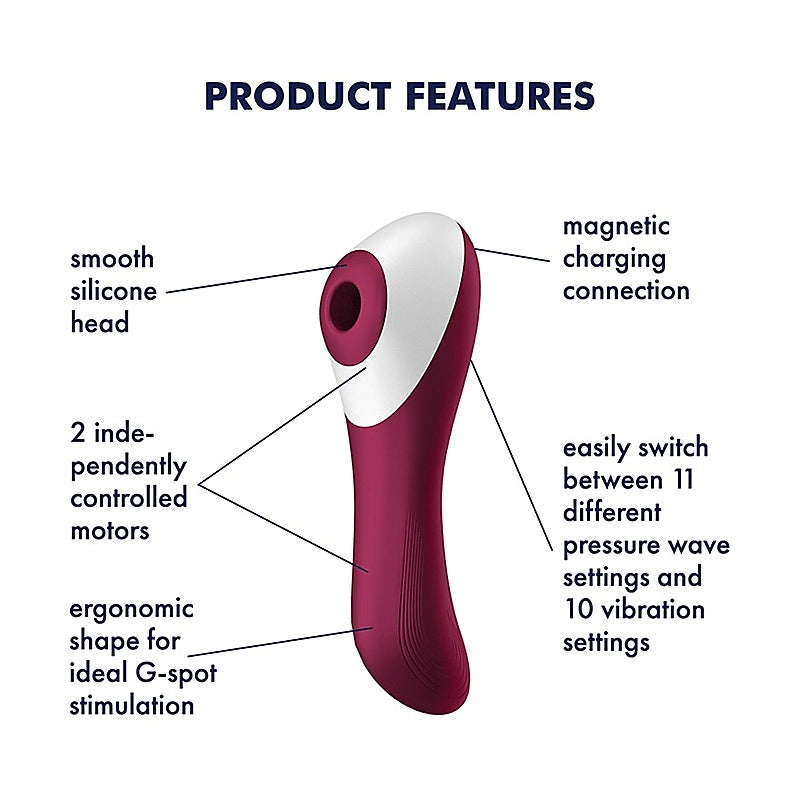Dual Crush Air Pulse Clitoral and G Spot Vibrator - Clit Ticklers and Pulsators