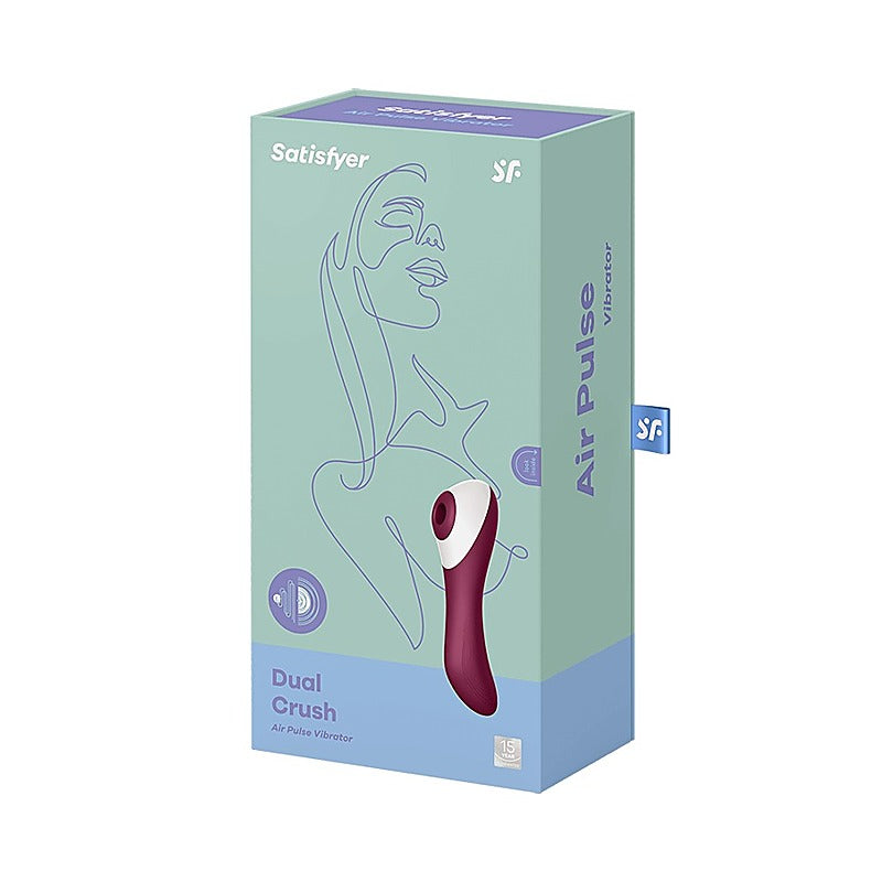 Dual Crush Air Pulse Clitoral and G Spot Vibrator - Clit Ticklers and Pulsators