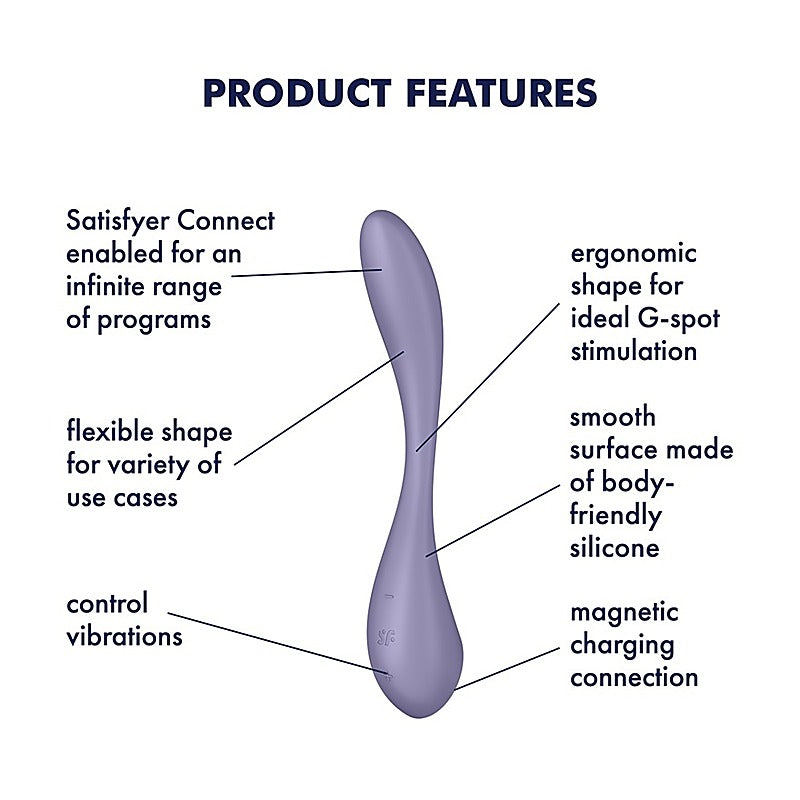 Flex 5 Multi Functions App Controlled G Spot By Satisfyer - Finger and Tongue Vibrators