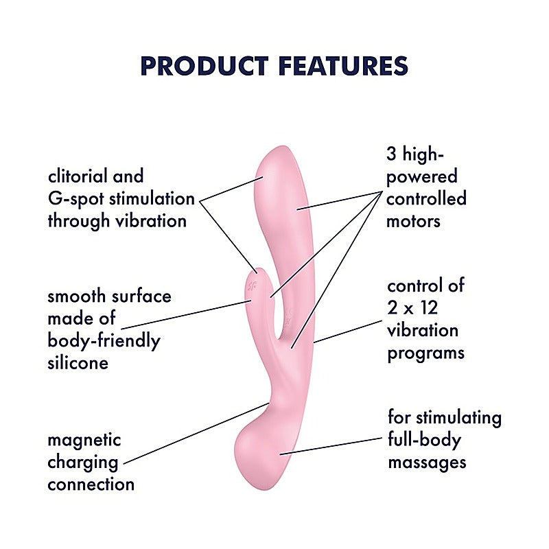 Satisfyer Triple Oh Massager and Rabbit Vibrator - Personal Massagers