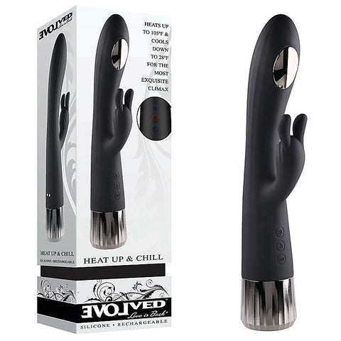 Heat & Chill Silky Rabbit Vibrator by Evolved - Rabbit Vibrators