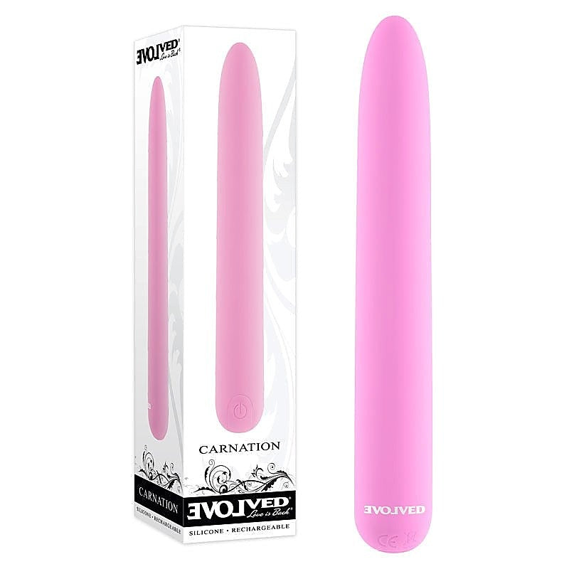 Premium Carnation Slimline Vibe by Evolved - Bullet Vibrators