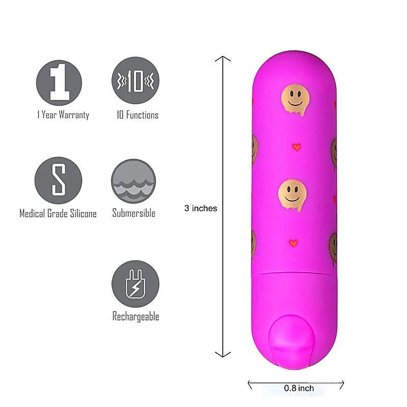 Professional-Grade Giggly Emoji by Maia Toys - Bullet Vibrators