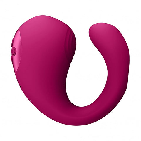 Yoko Triple Action Vibrator Dual Prongs by Shots Toys - Clit Ticklers and Pulsators
