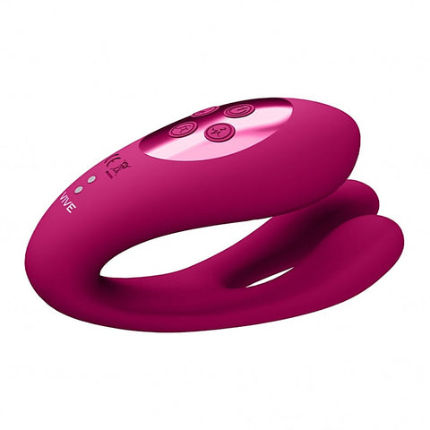 Yoko Triple Action Vibrator Dual Prongs by Shots Toys - Clit Ticklers and Pulsators
