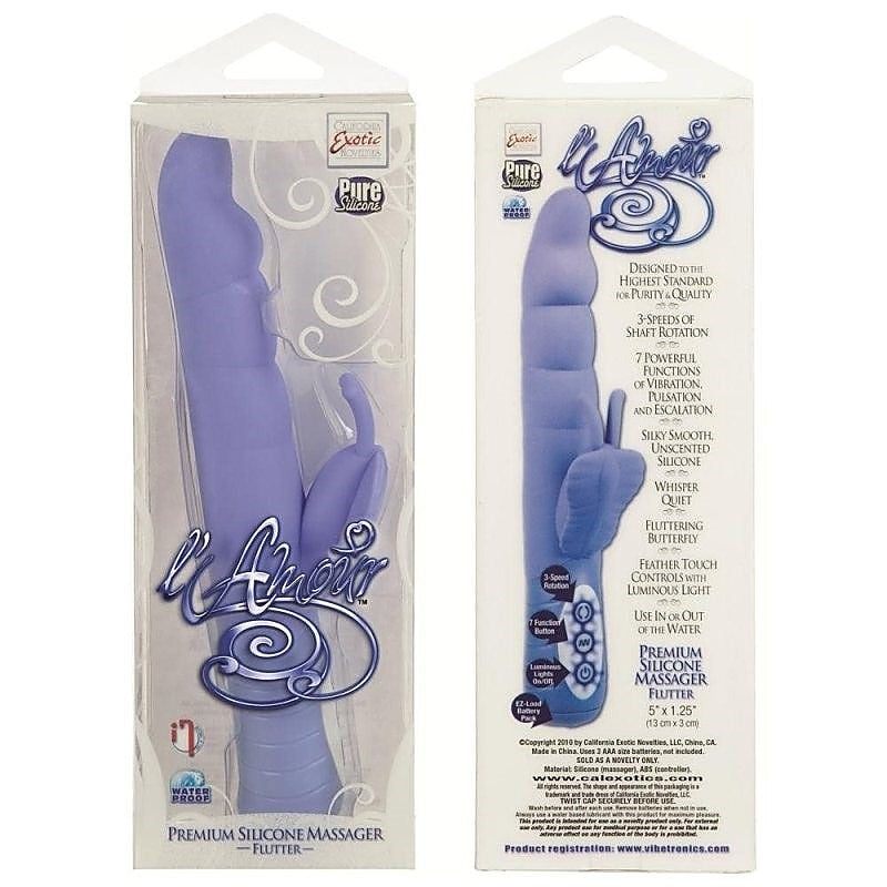 L'amour Premium Silicone Massager Flutter - Rabbit Vibrators