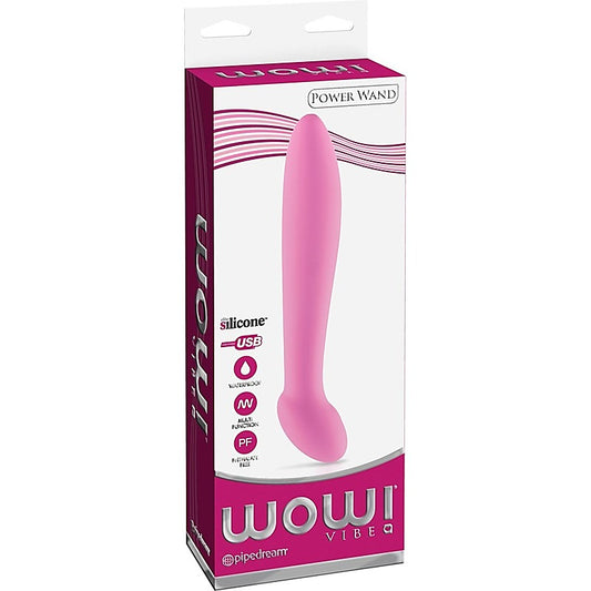 Pipedream Wow! 10 Functions Power Wand Massager Pink - Waterproof Vibrators