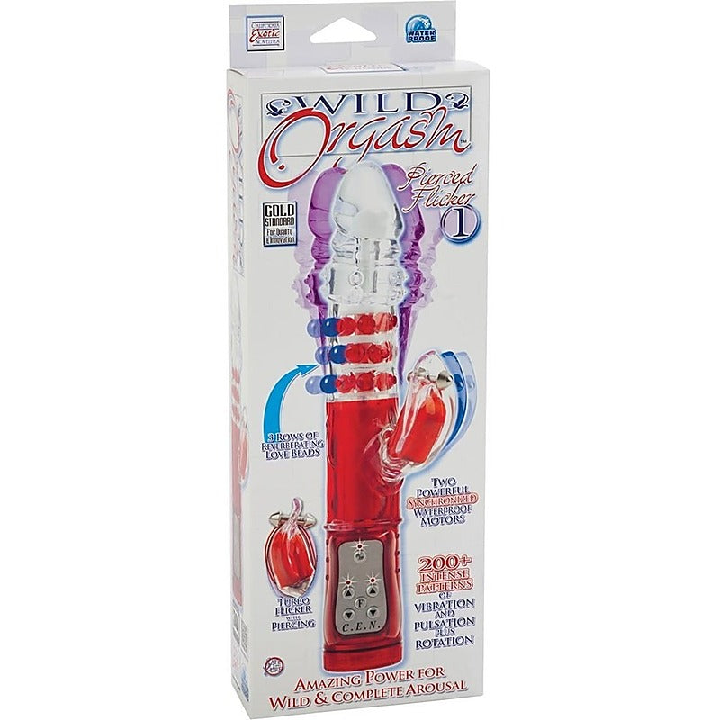 Pierced Flicker #1 Vibrator With Balls And Stimulators - Clit Ticklers and Pulsators