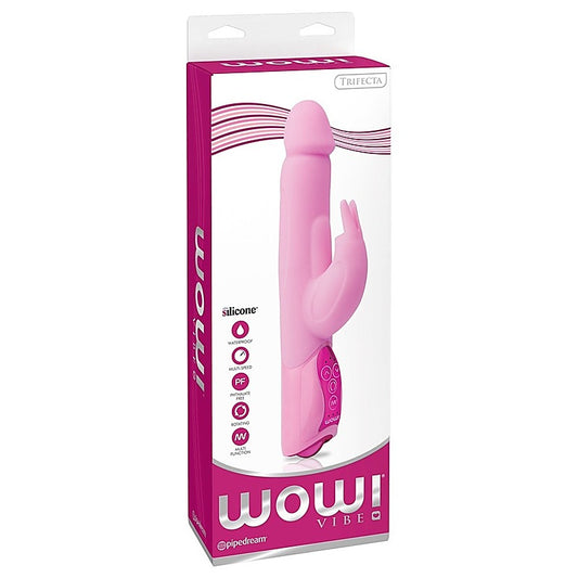 Pipedream WOW! 6 Trifecta Multi Functions Rabbit Vibrator - Rabbit Vibrators
