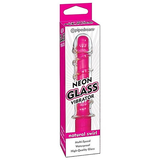 Pipedream Neon Glass Adult Vibrator Twirl - Glass Sex Toys