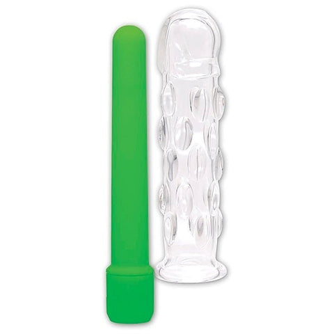 Neon Glass Caress Multi Functions G-Spot Vibrator - Glass Sex Toys