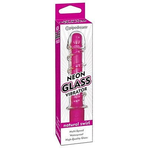 Neon Glass Natural Swirl G Spot Massager - Glass Sex Toys