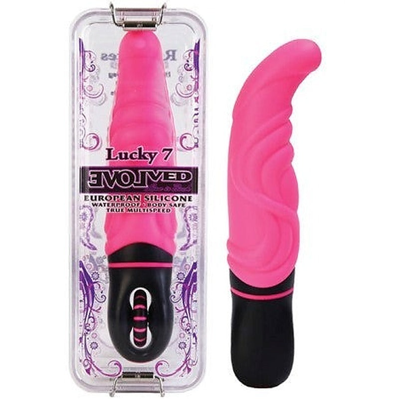 Silicone Roulette Lucky 7 Pink by Evolved - G-Spot Vibrators