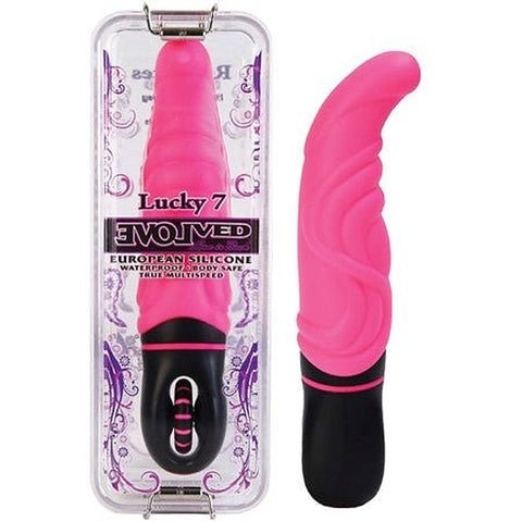 Silicone Roulette Lucky 7 Pink by Evolved - G-Spot Vibrators