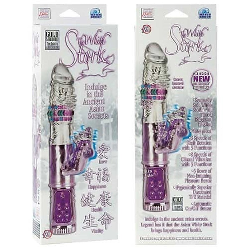 White Stork Vibrator by California Exotics - Rabbit Vibrators
