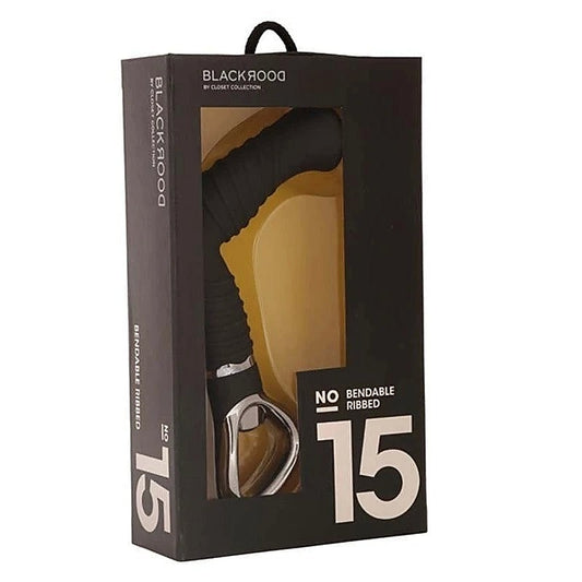 Black Door No.15 Bendable Ribbed by Closet Collection Toys - Prostate Toys