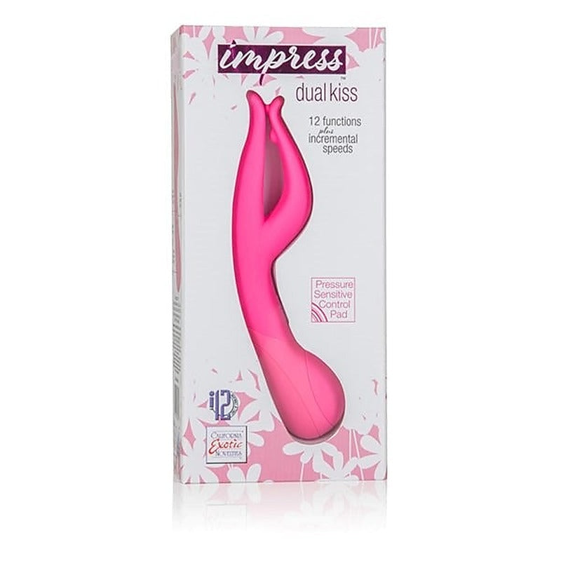 Premium Impress Dual Kiss by California Exotics - Clit Ticklers and Pulsators