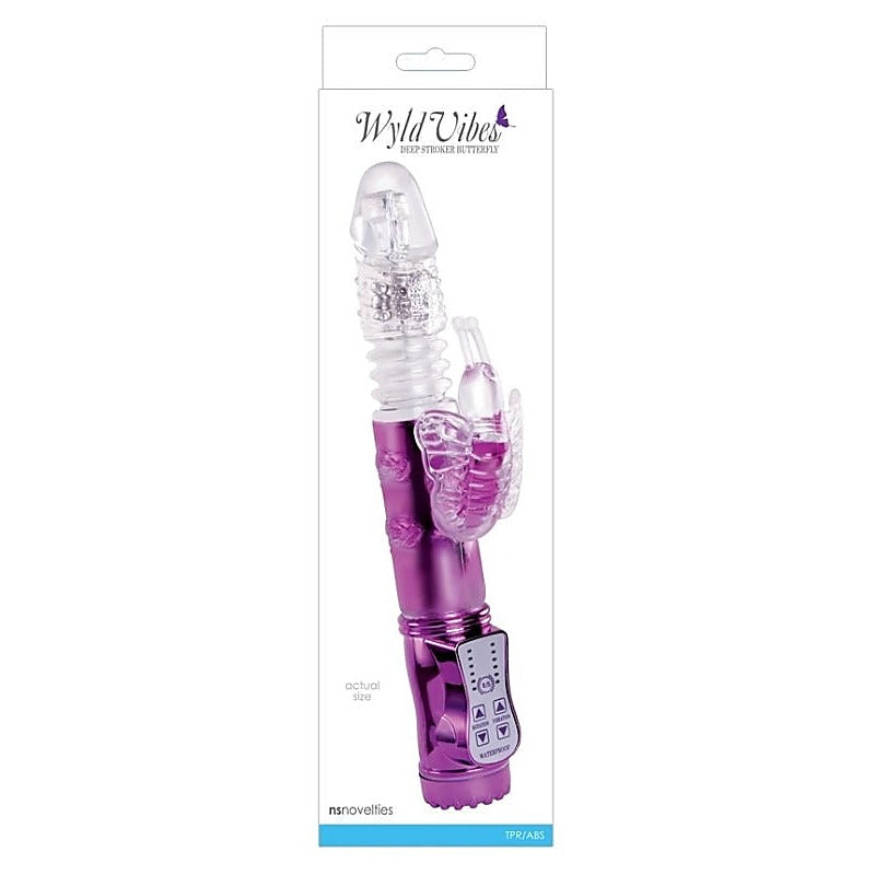 Wyld Vibes Butterfly Purple by NS Novelties - Rabbit Vibrators