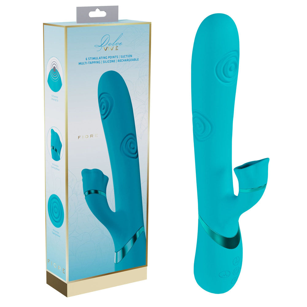 Shots Toys VIVE Fiore Tapping Rabbit Vibrator Blue Rabbit Vibrators