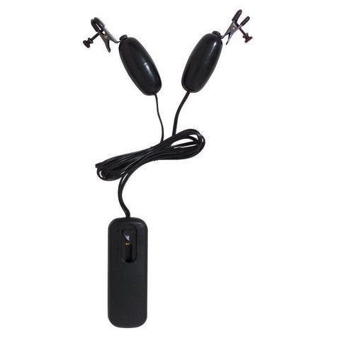 Vibrating Alligator Mini Nipple Clamps Black - Nipple and Clit Clamps