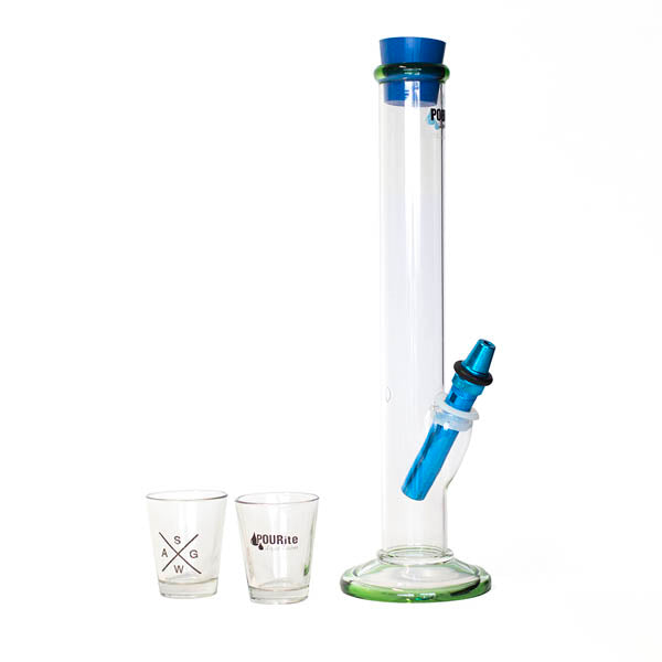 Straight Didge Pourite Elegant Dinner Party Pourer with 2 Shot Glasses Party Gifts and Novelties