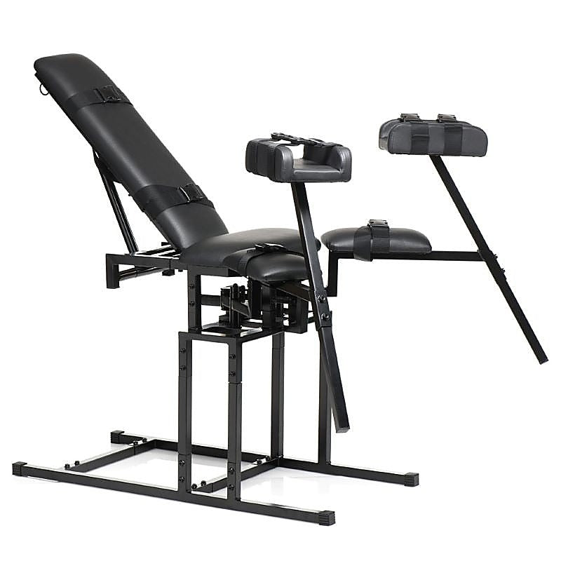 Master Series Leg Spreader Obedience Chair by XR Brands - Sex Furniture