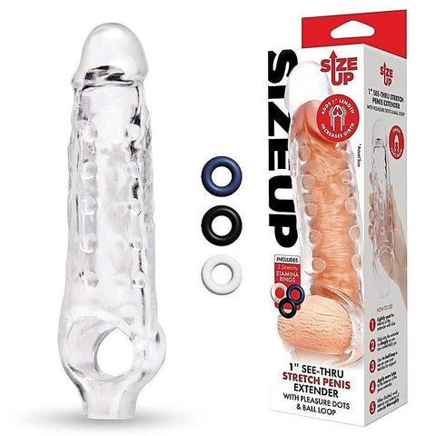 Size Up Discreet 1 Inch Penis Enlargement Sleeve - Pumps, Extenders and Sleeves