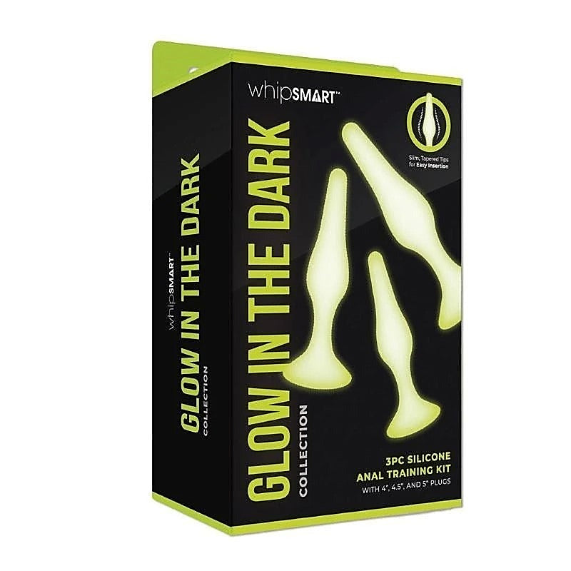 WhipSmart Glow In Dark 3pc Anal Training Kit - Butt Plugs