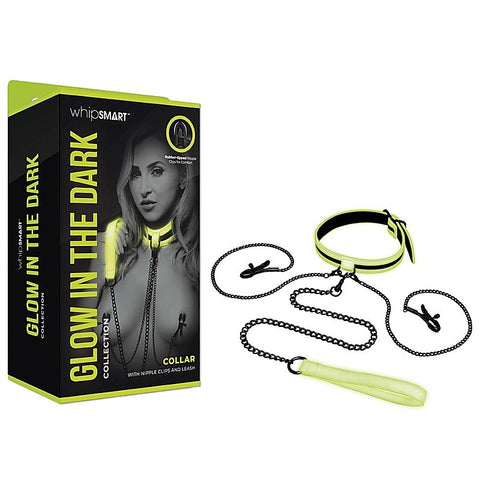 WhipSmart Glow In Dark Collar, Clips + Leash - Collars and Leads