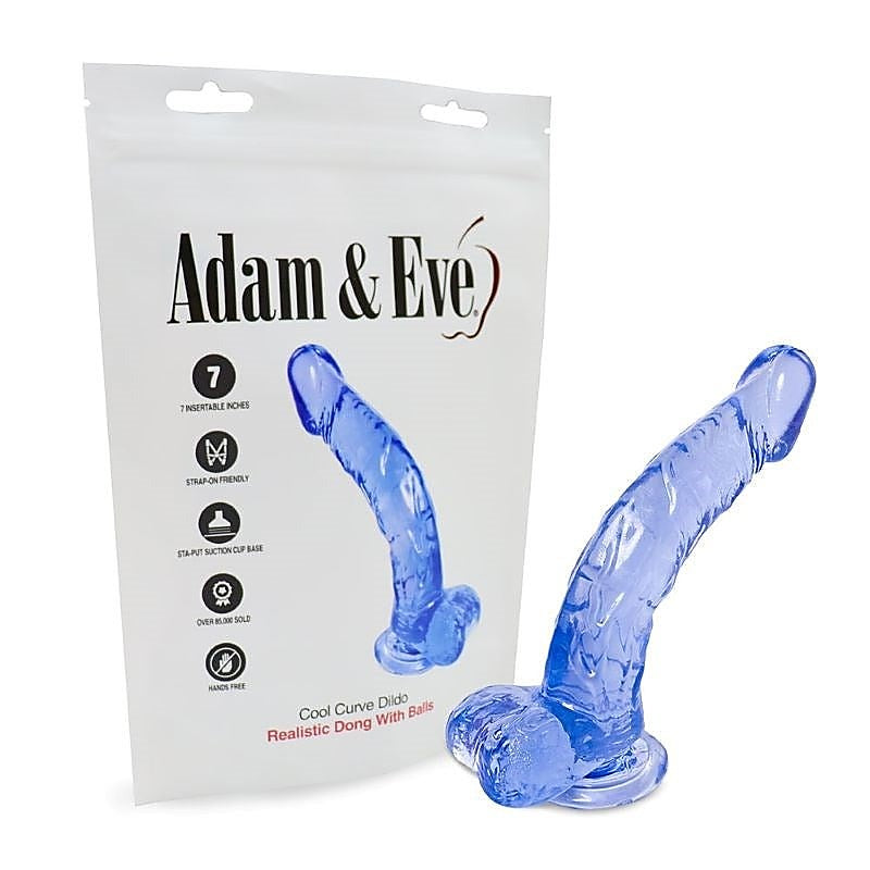 Premium Cool Curve Jelly Dong by Adam & Eve - Realistic Dildos