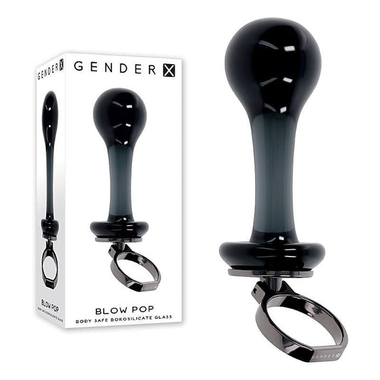 Gender X BLOW POP - Smooth, Secure, and Satisfying Glass Pleasure Plug - Glass Sex Toys