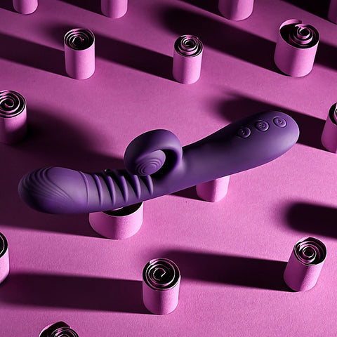 Playboy Pleasure CURLICUE Rabbit Vibrator by Evolved - Rabbit Vibrators