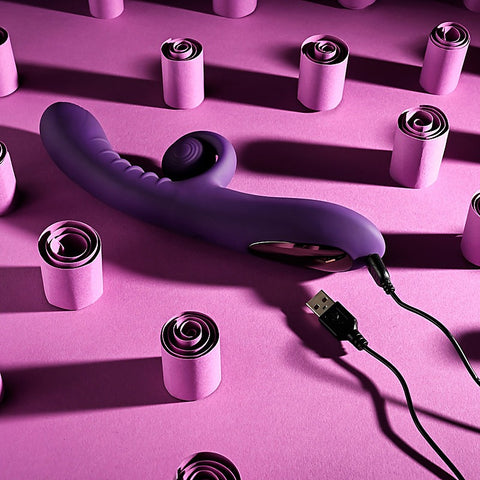 Playboy Pleasure CURLICUE Rabbit Vibrator by Evolved - Rabbit Vibrators