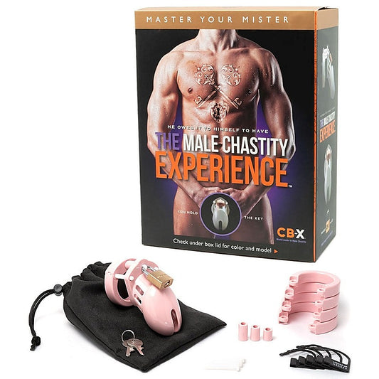 Cb-6000s Chastity Cock Cage Kit - Pink - Male Chastity