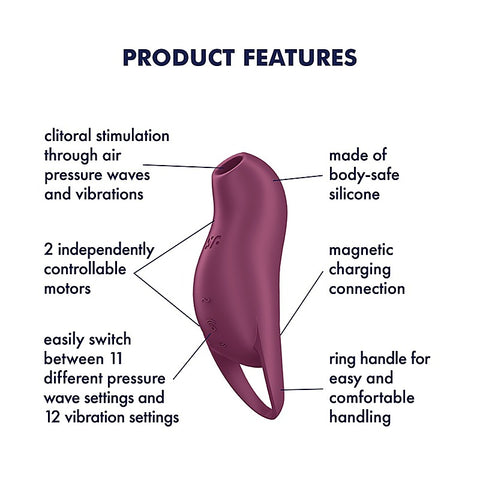 Pocket Pro 1 Multi Functions Silicone Clitoral Massager - Clit Ticklers and Pulsators
