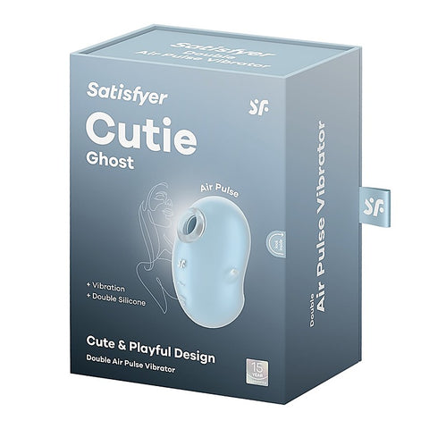 Cutie Ghost Double Air Pulse Clitoral Massager by Satisfyer - Clit Ticklers and Pulsators