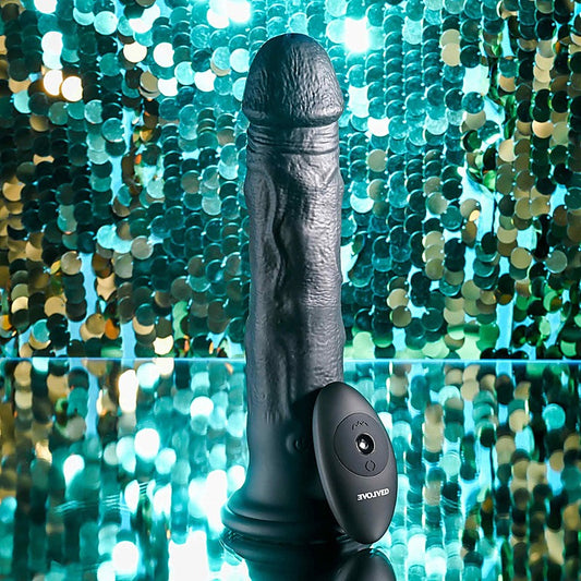 Evolved BLACK THUNDER Vibrating Dildo