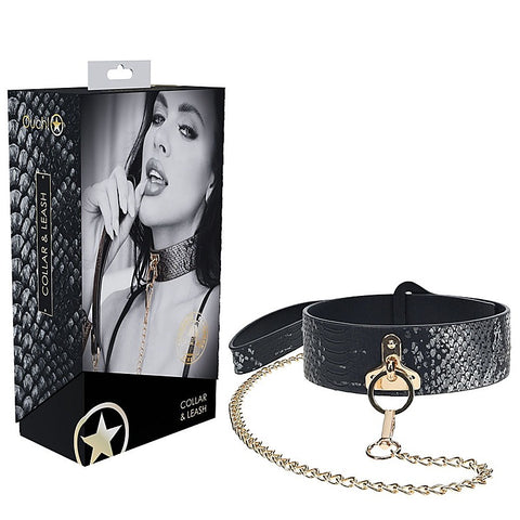 Premium Leather BDSM Collar & Leash by Shots Toys - Bondage Kits