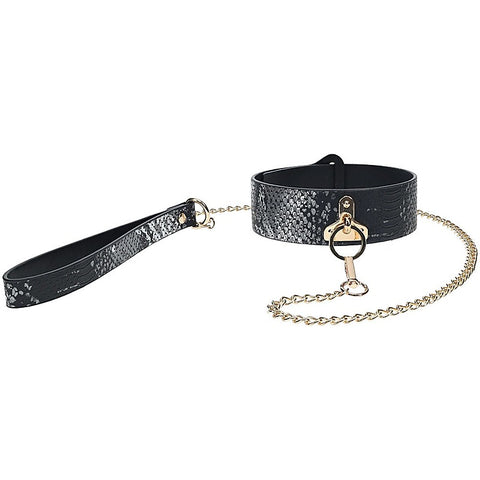 Premium Leather BDSM Collar & Leash by Shots Toys - Bondage Kits