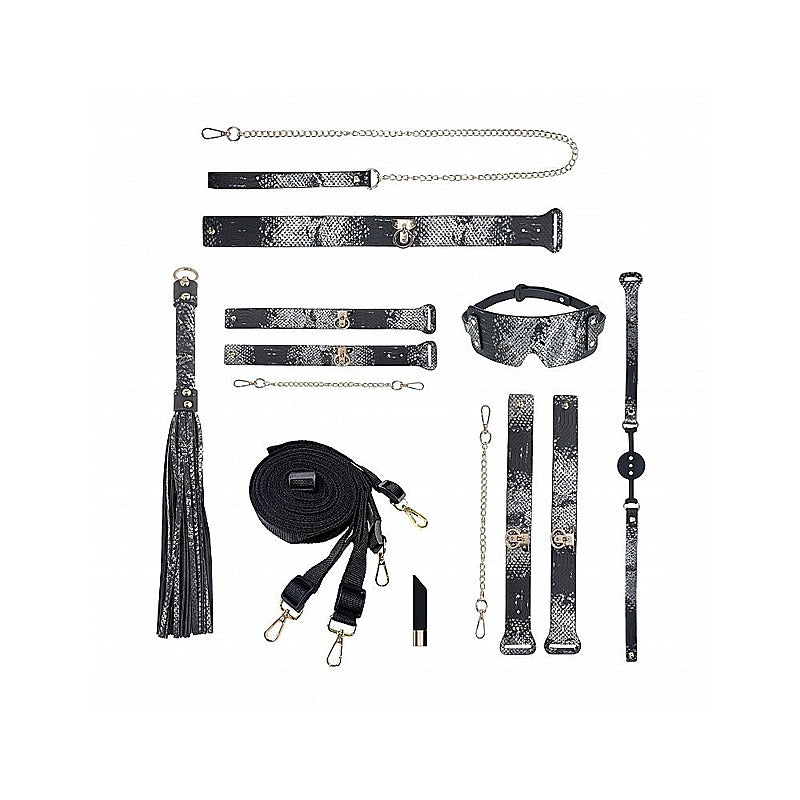 Elevate Your Intimate Experiences - OUCH! FLORENCE 8-Piece Bondage Set - Realistic Dildos