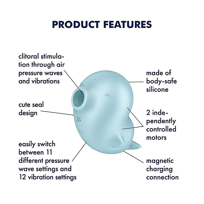 Sassy Seal Air Pulse Clitoral Stimulator by Satisfyer - Clit Ticklers and Pulsators