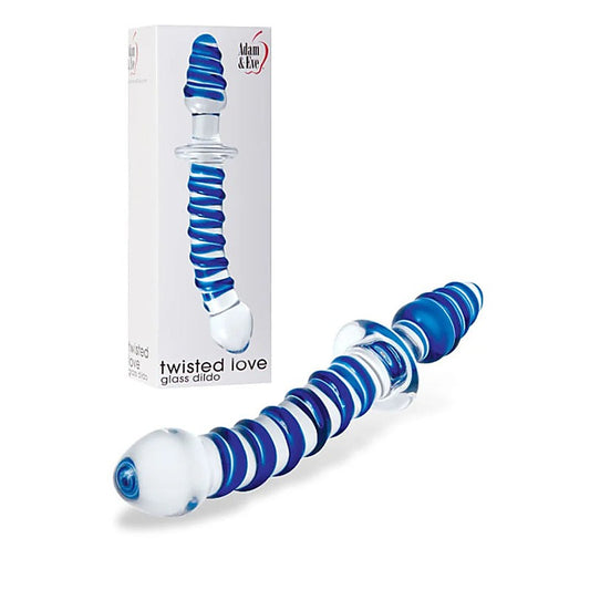 Adam & Eve Twisted Love Glass Dildo - Glass Sex Toys