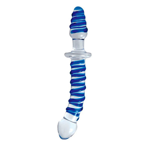 Premium Twisted Love Glass Dildo by Adam & Eve - Glass Sex Toys