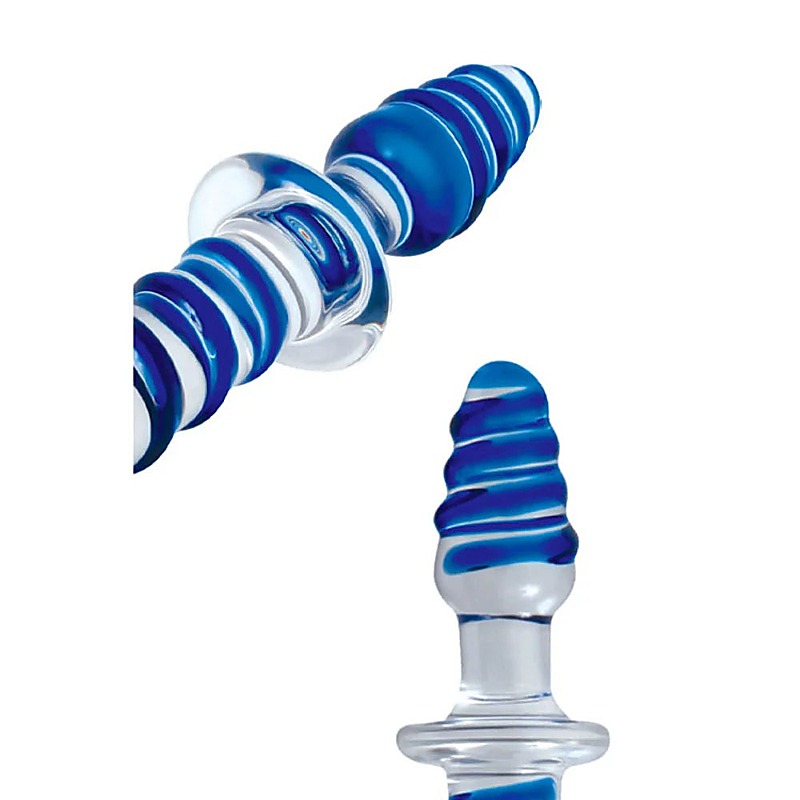 Premium Twisted Love Glass Dildo by Adam & Eve - Glass Sex Toys