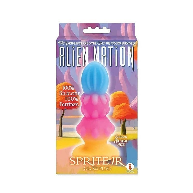 Glow-in-Dark Alien Pleasure Anal Plug by Icon Brands - Butt Plugs