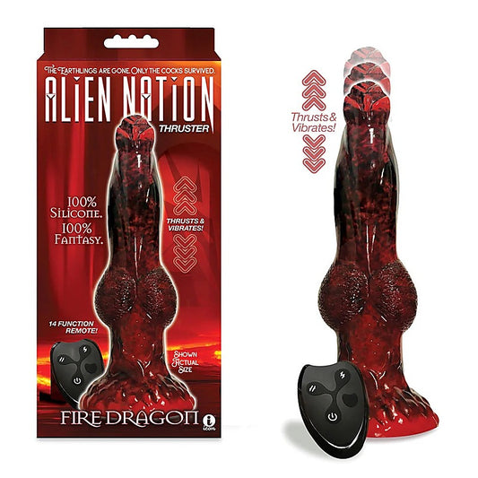 AlienNation Fire Dragon - Thrusting Fantasy Pleasure Toy - Harness Dildos