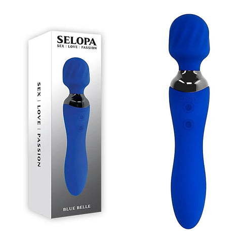 BLUE BELLE Dual Pleasure Body Wand Massager by Evolved - Personal Massagers