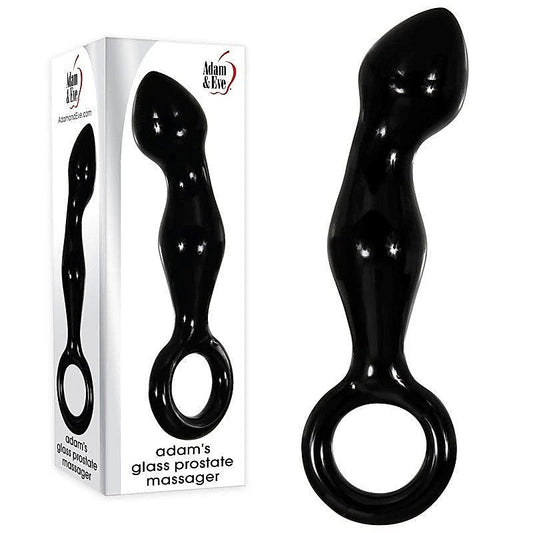 Adam & Eve's Sophisticated Black Glass Prostate Massager - Prostate Toys