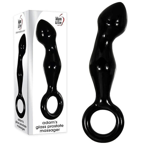 Adam & Eve's Sophisticated Black Glass Prostate Massager - Prostate Toys